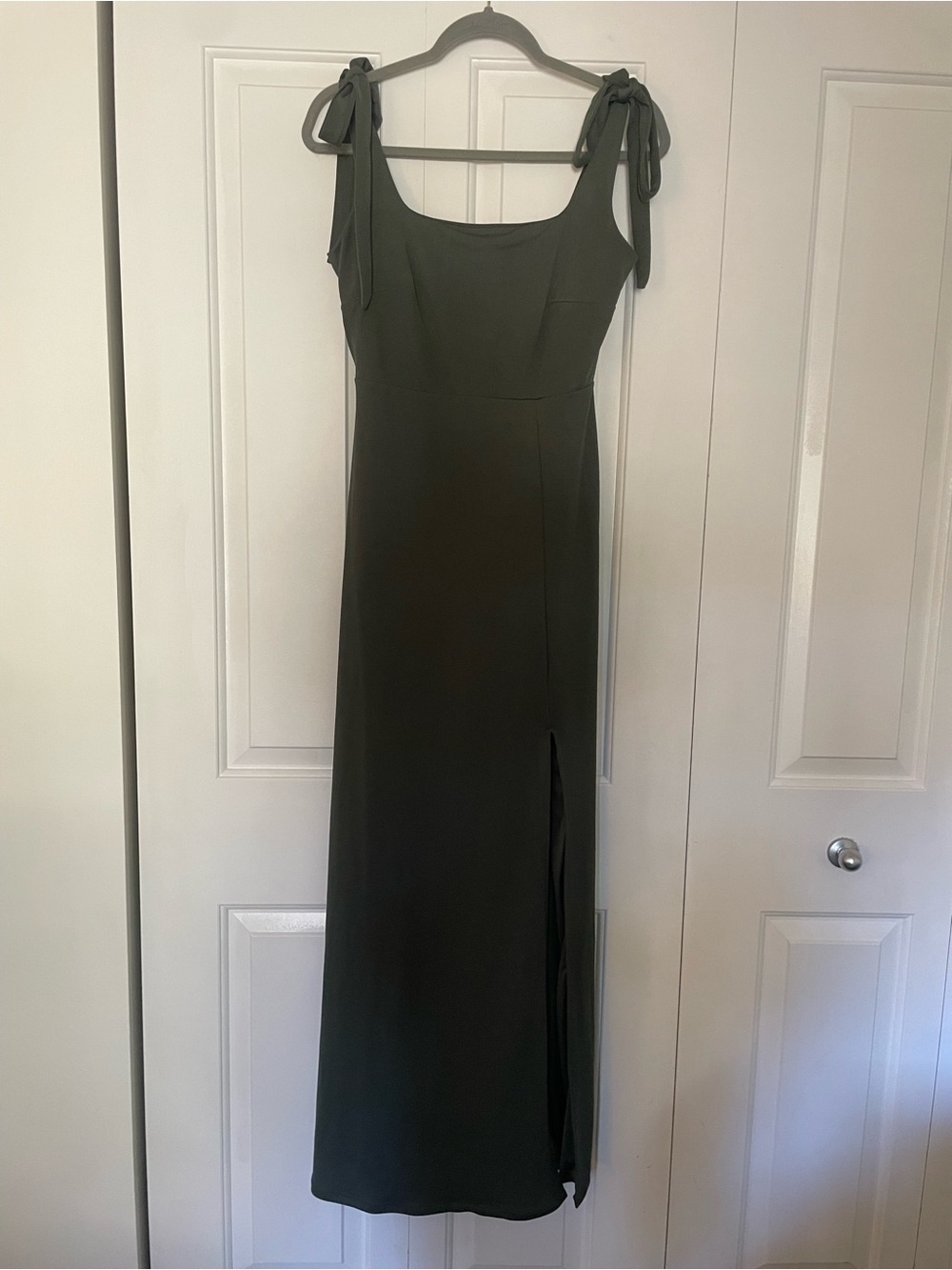 Birdy Grey Olive Green Maxi Dress with Tie Straps